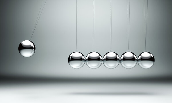 Newton's cradle 3d background