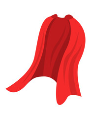 Red Superhero Cape Perfect for Creative Designs, Artistic Illustrations, and More