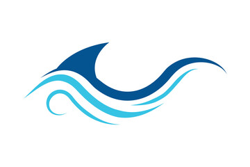 Line water wave icon. Wavy lines water. Vector illustration line icon with simple doodle wave