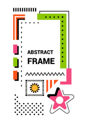 Vibrant and Colorful Abstract Frame Featuring Bold Geometric Shapes and Designs Posters