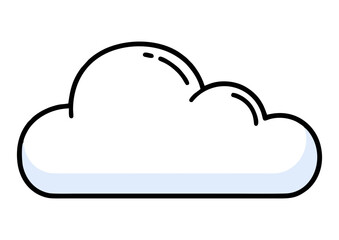 Fototapeta premium Fluffy cloud illustration