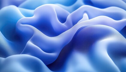 Obraz premium Abstract Light Blue Wavy Fabric Texture Backdrop, Smooth and Serene Waves