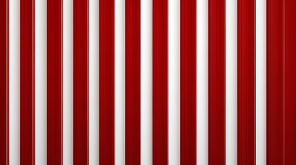 A close-up image of a red and white striped pattern background. The stripes are vertical and have a slightly 3D effect, creating a sense of depth. The image is simple and abstract, and could be used f