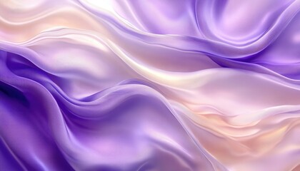 Obraz premium Abstract Silk Fabric Waves in Lavender and Pastel Hues, Soft Texture Surface