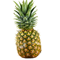 Fototapeta premium Isolated Photo Ripe Pineapple on Black Background