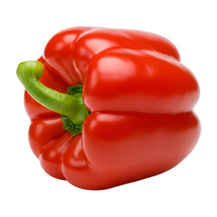 Isolated Photo Red Bell Pepper With Green Stem