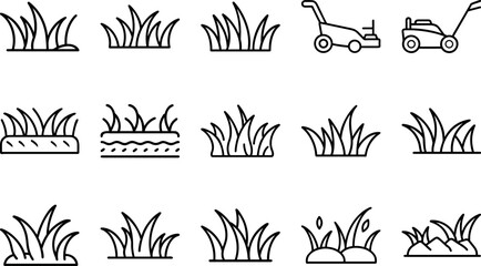 Set of Grass Icon
