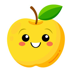 smiling apple cartoon