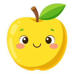 yellow apple cartoon