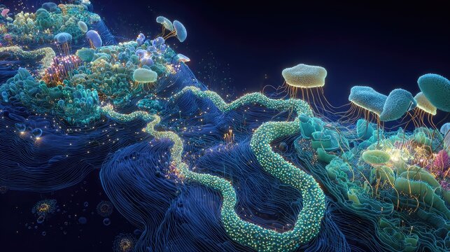 Abstract Digital World Map