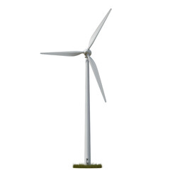 Isolated Photo Wind Turbine on Transparent Background
