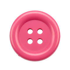 Isolated Photo Pink Button With Four Holes