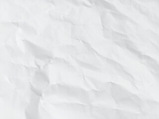 Wrinkled white paper texture background with wavy surface. Crumpled white vintage paper surface texture for background. Crumpled paper, abstract background. Paper background with copy space for text.