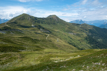 Fototapeta premium Val Sarentino is a splendid valley in South Tyrol that extends north of Bolzano up to the Pennes Pass.