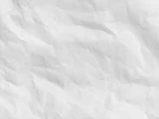 Wrinkled white paper texture background with wavy surface. Crumpled white vintage paper surface texture for background. Crumpled paper, abstract background. Paper background with copy space for text.