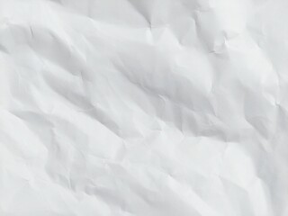 Wrinkled white paper texture background with wavy surface. Crumpled white vintage paper surface texture for background. Crumpled paper, abstract background. Paper background with copy space for text.