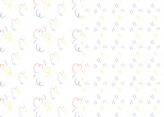 Set of colorful doodle patterns, drawn with chalk