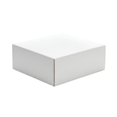 Naklejka premium Isolated White Cardboard Box Packaging Mockup