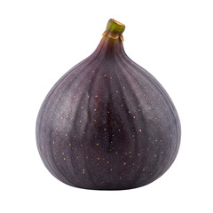Isolated Photorealistic Ripe Fig on Black Background