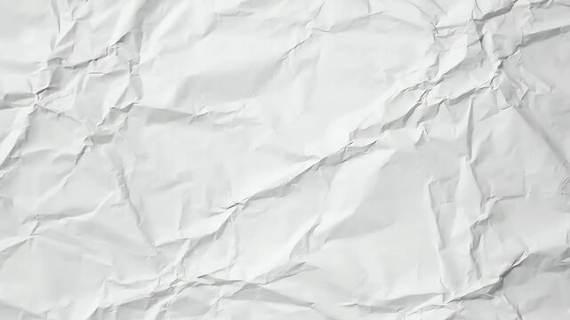 Dynamic Wrinkled Paper Texture: Abstract White Surface Motion