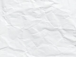 Crumpled white paper texture background with wavy surface. Crumpled white vintage paper surface texture for background. Wrinkled paper, abstract background. Paper background with copy space for text.