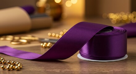 purple ribbon to commemorate World Cancer Day