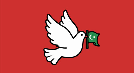 White Dove of Peace - Pakistan Independence Day (14 August) 
