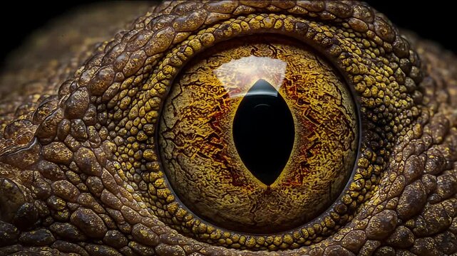 Mesmerizing Close-Up of Reptile Eyes: Detailed View of a Snake's Eye