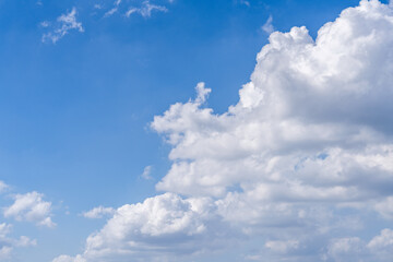 Blue sky and white clouds background material