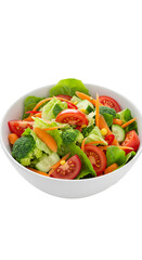 Photo Mixed Vegetables Salad in White Bowl