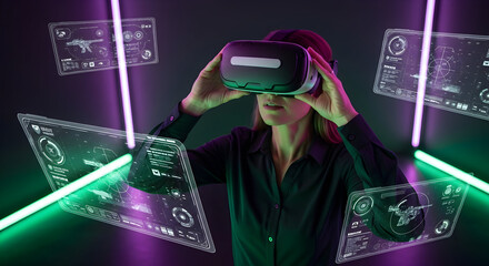 Immersive Virtual Reality Experience Technology Featuring Advanced Holographic Displays And User