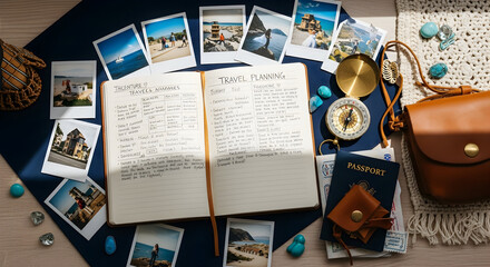 Inspiring Travel Planning Concept With Passport And Camera Ready For New Adventures