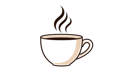 Fototapeta premium Warm Cup of Coffee Illustration