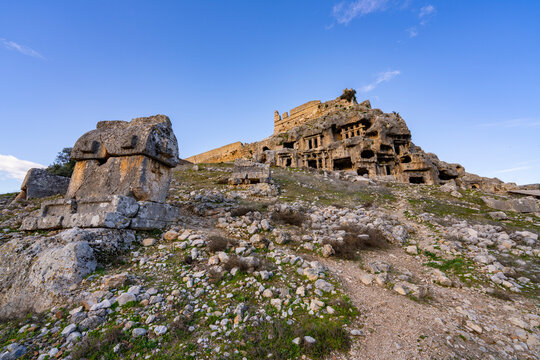 Tlos was an ancient Lycian city near the modern town of Seydikemer in the Mugla Province of southern Turkey, some 4 kilometres northwest of Saklikent Gorge. Tlos ancient city and amphitheatre Fethiye