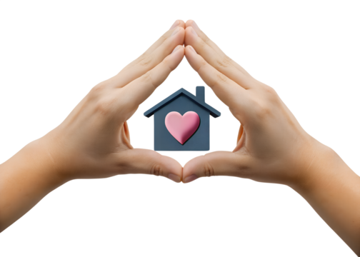 3d pinpoint home , 3d map pointer. Red navigator symbol isolated on transparent background - Powered by Adobe