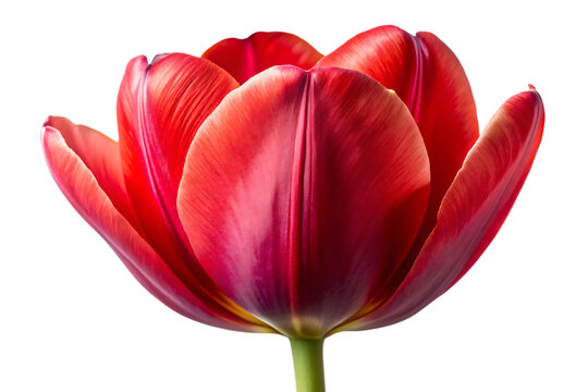 blooming red tulip low angle floral clipart