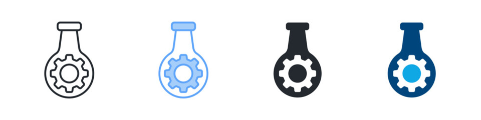 Lab Management Icon Set Multiple Style. Designed In Outline, Blue, Glyph, Dual Tone