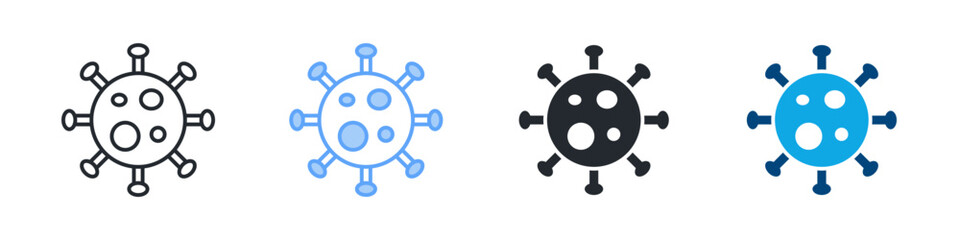 Obraz premium Virus Icon Set Multiple Style. Designed In Outline, Blue, Glyph, Dual Tone