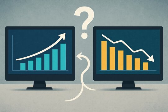 Data analysis trends and insights business environment digital graphics comparative viewpoint statistical concepts
