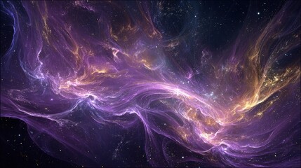 Abstract Colorful Space Nebula Design