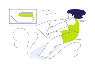 Wakeboarding abstract concept vector illustration.