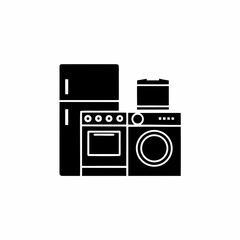 unique Home appliances silhouettes vector silhouette illustration isolated on white background