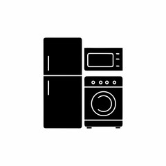 unique Home appliances silhouettes vector silhouette illustration isolated on white background