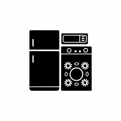 unique Home appliances silhouettes vector silhouette illustration isolated on white background