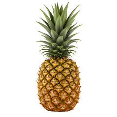 Fototapeta premium Photorealistic Ripe Pineapple Isolated on Black Background