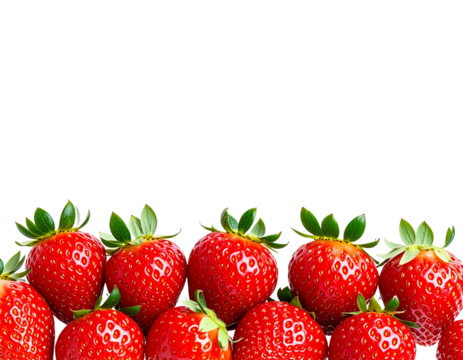  Minimalist Strawberry Cluster Positioned in Lower Corner