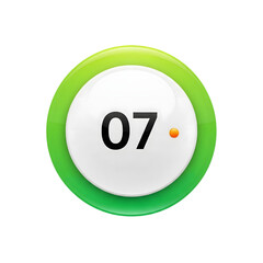 Colorful Pool Table Ball Number Seven Green White Black Orange Cue Sports