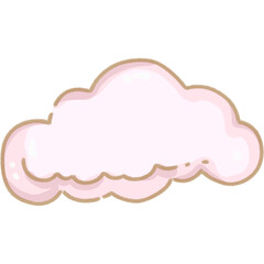 Cute Kawaii Cloud PNG – Transparent Background