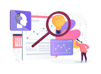 Smart Market Research Platforms abstract concept vector illustration.