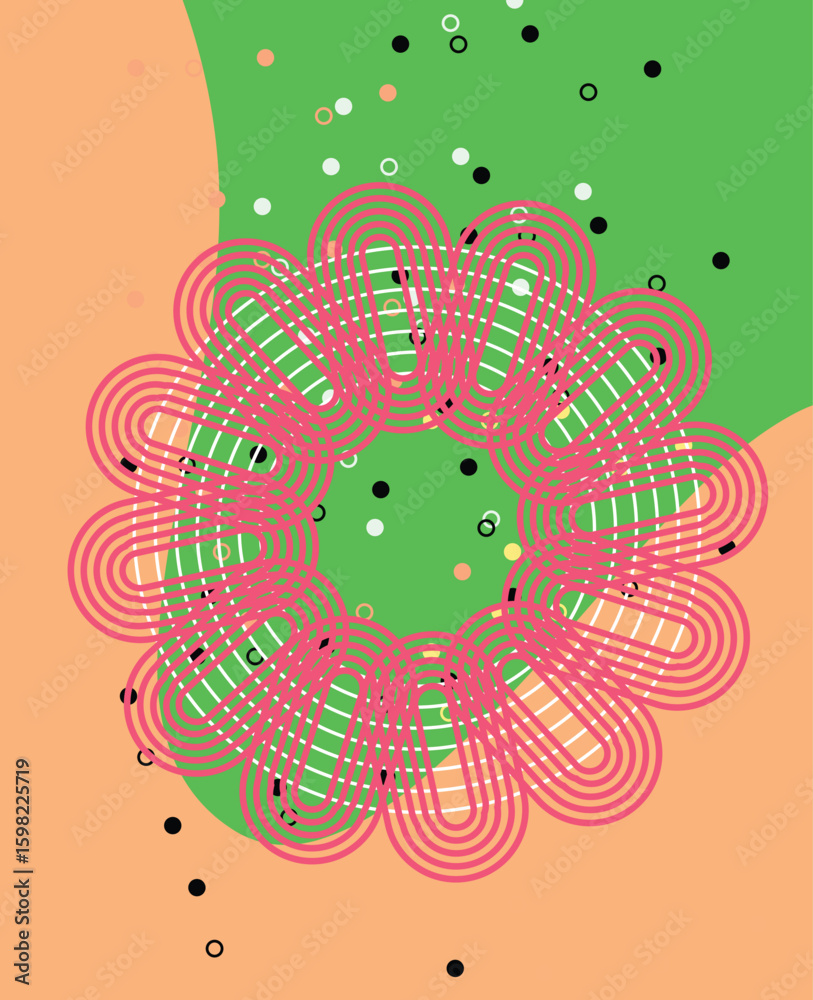 Aufkleber abstract multicolored artistic background with overlay geometric shapes and patterns